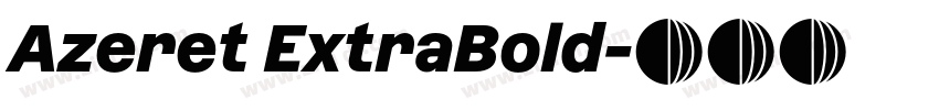 Azeret ExtraBold字体转换